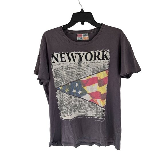 Dollar & Pounds New York Tee T-Shirt American Flag Cotton Size XLarge - Picture 1 of 6